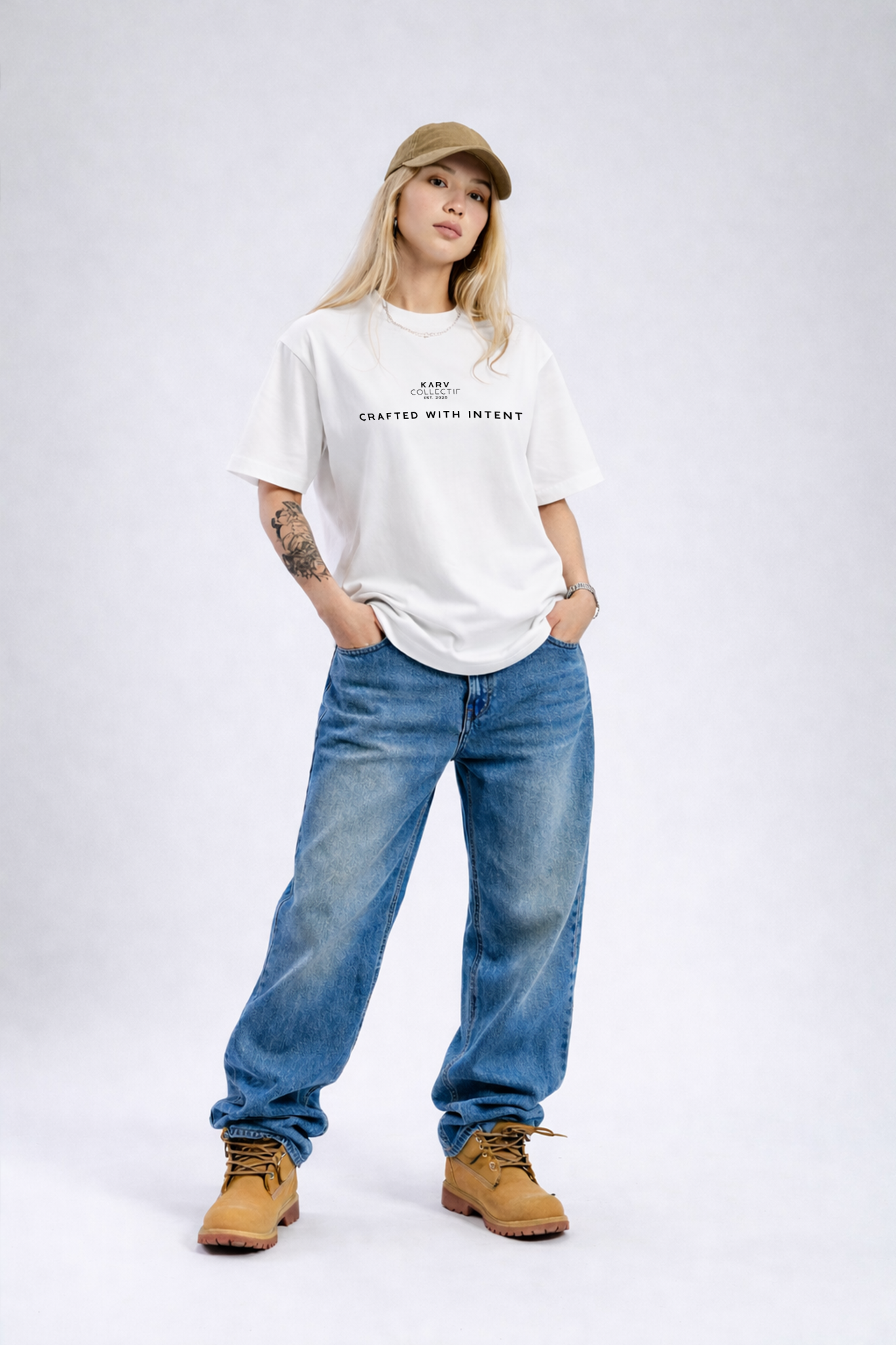 Crafted with intent Unisex Terry Oversized Tee (Copy)