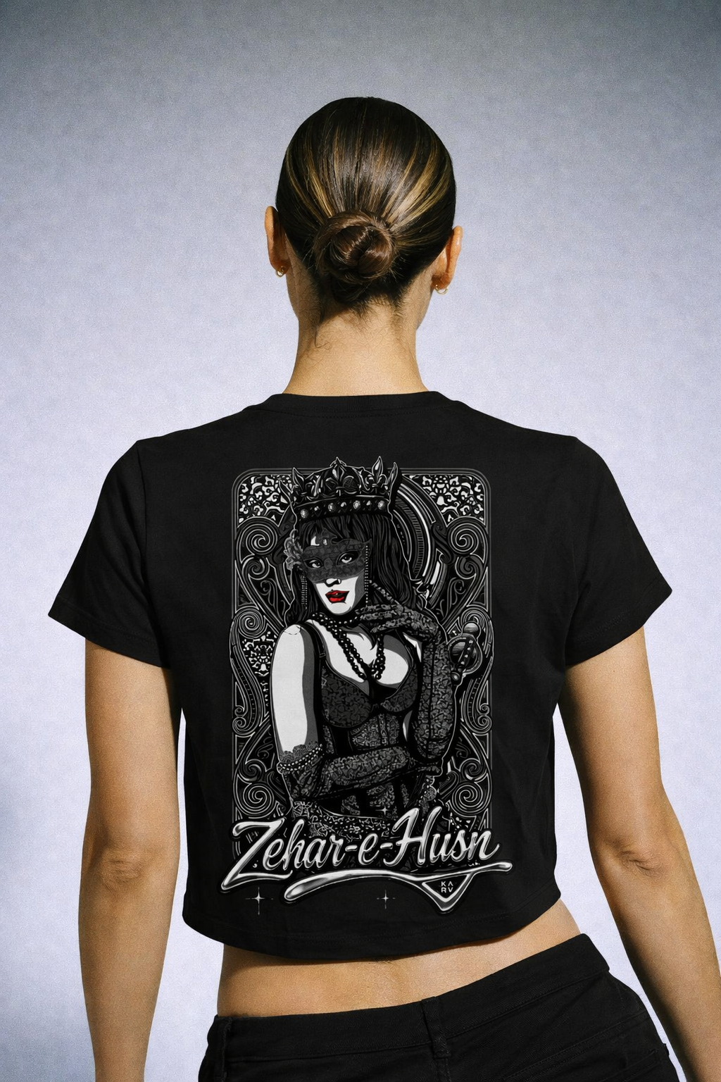 Zehar-e-Husn | Black Baby Tee