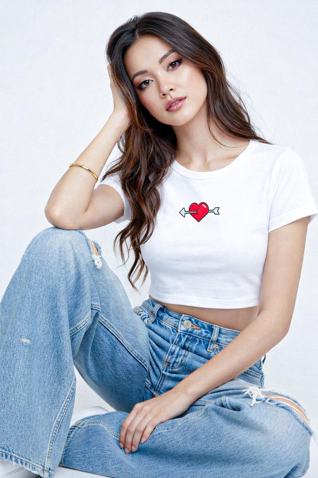Pixel Love Strike | Embroidery Baby Tee