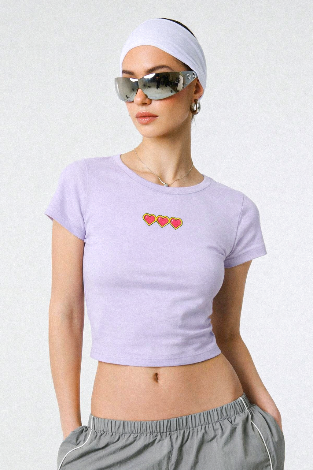 Valentine Hearts  | Embroidery Baby Tee