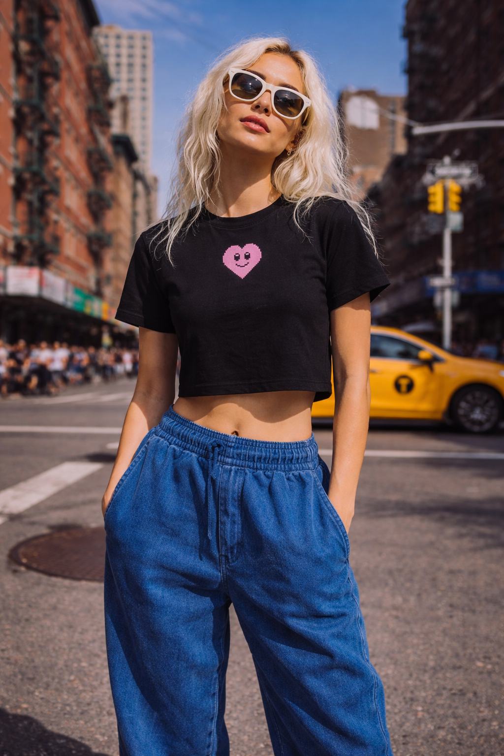 Smiley Heart | Embroidery Baby Tee