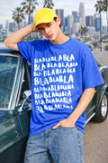 Bla Bla Bla... | Blue Oversized T-Shirt