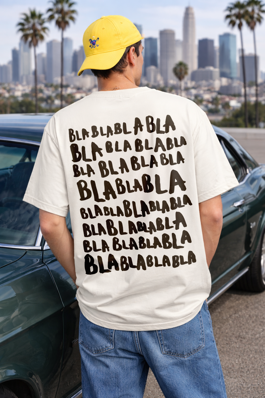 Bla Bla Bla... | Off White Oversized T-Shirt