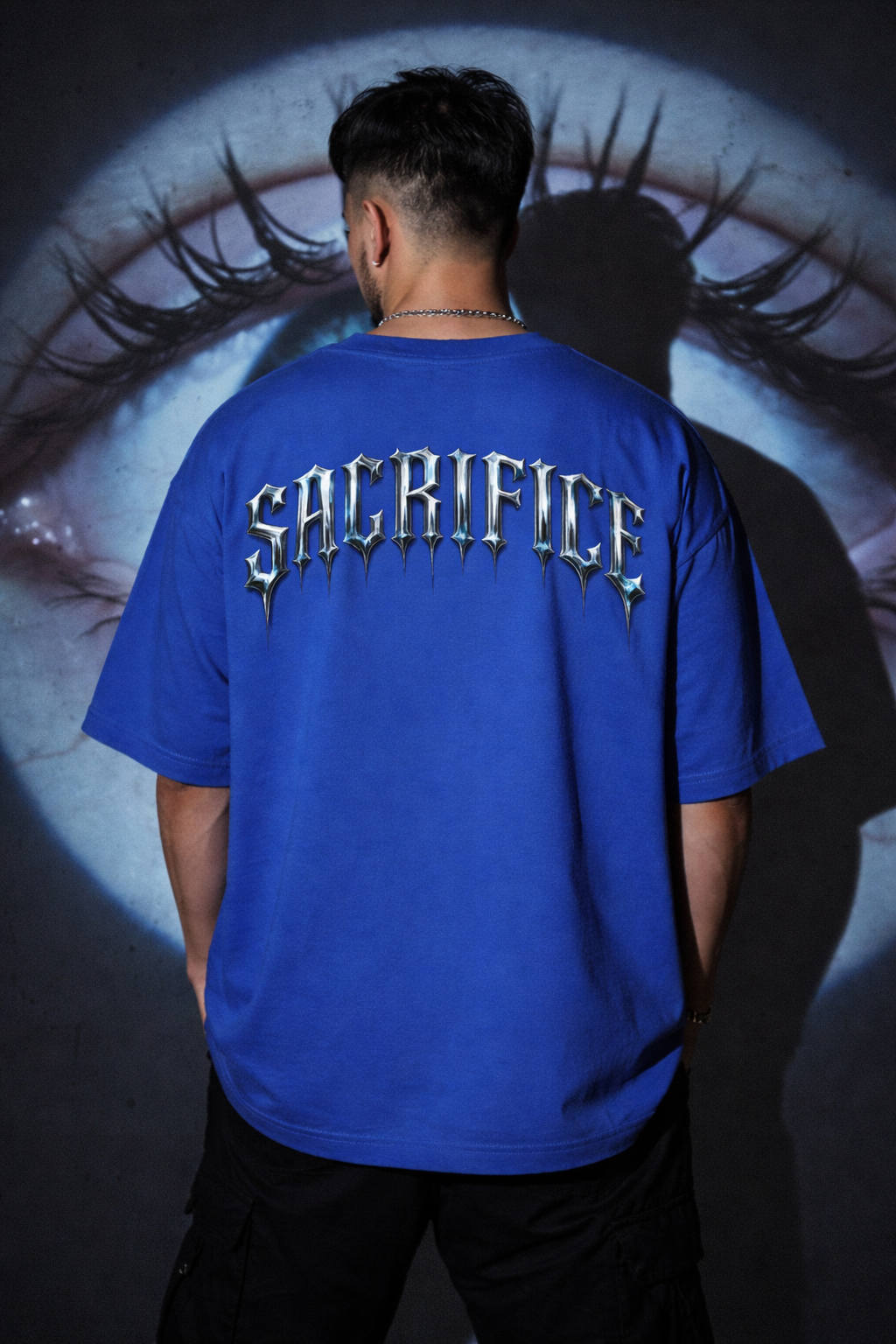 Sacrifice | Royal Blue Oversized T-Shirt