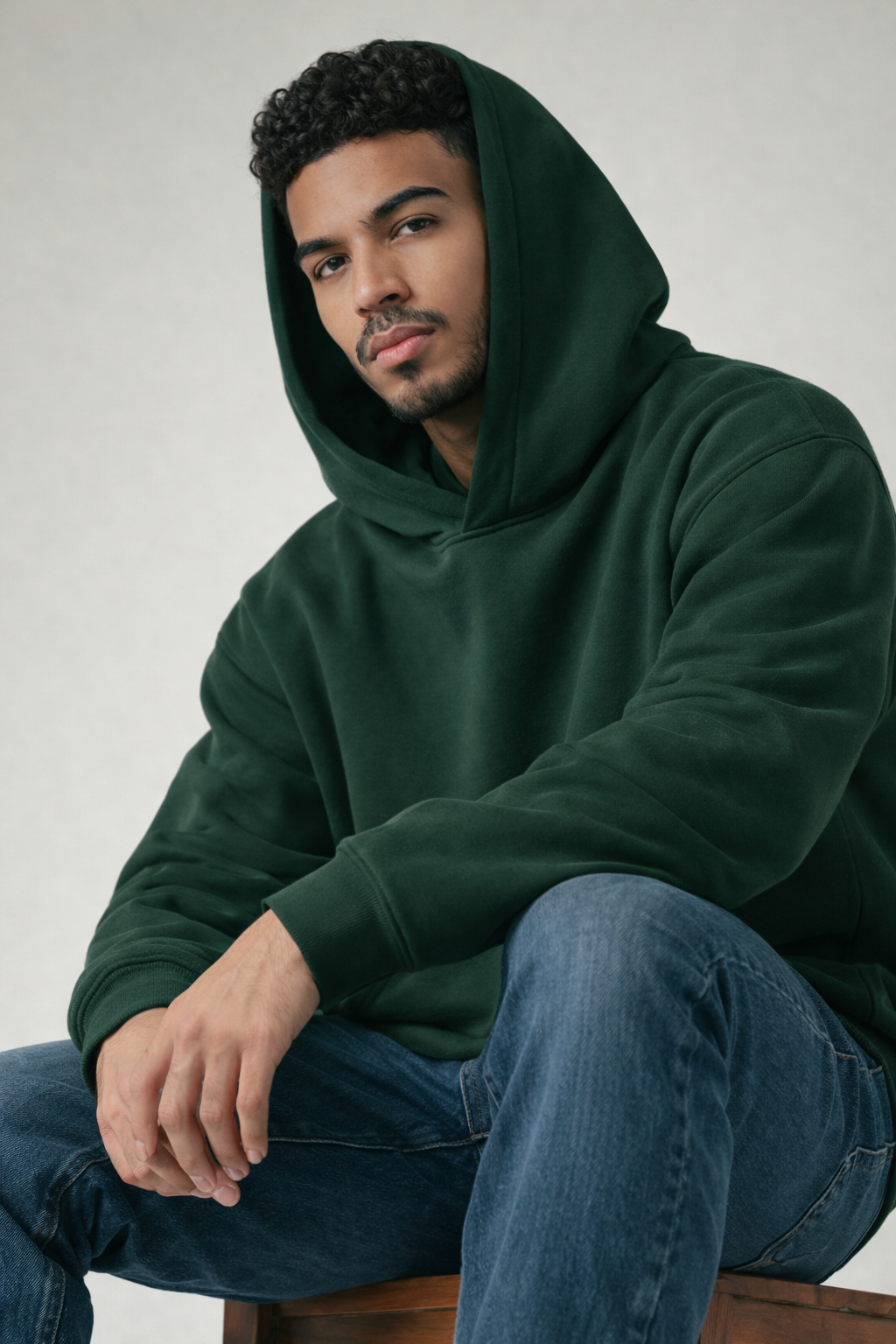 Bird Man Gamer | Bottle Green Oversized Hoodie