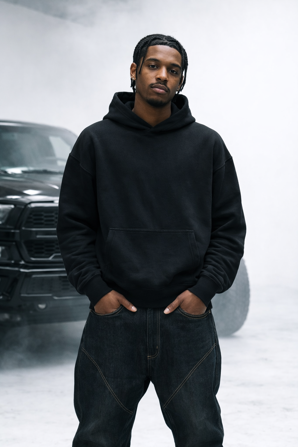 Blood and Bass | Black Oversized Hoodie