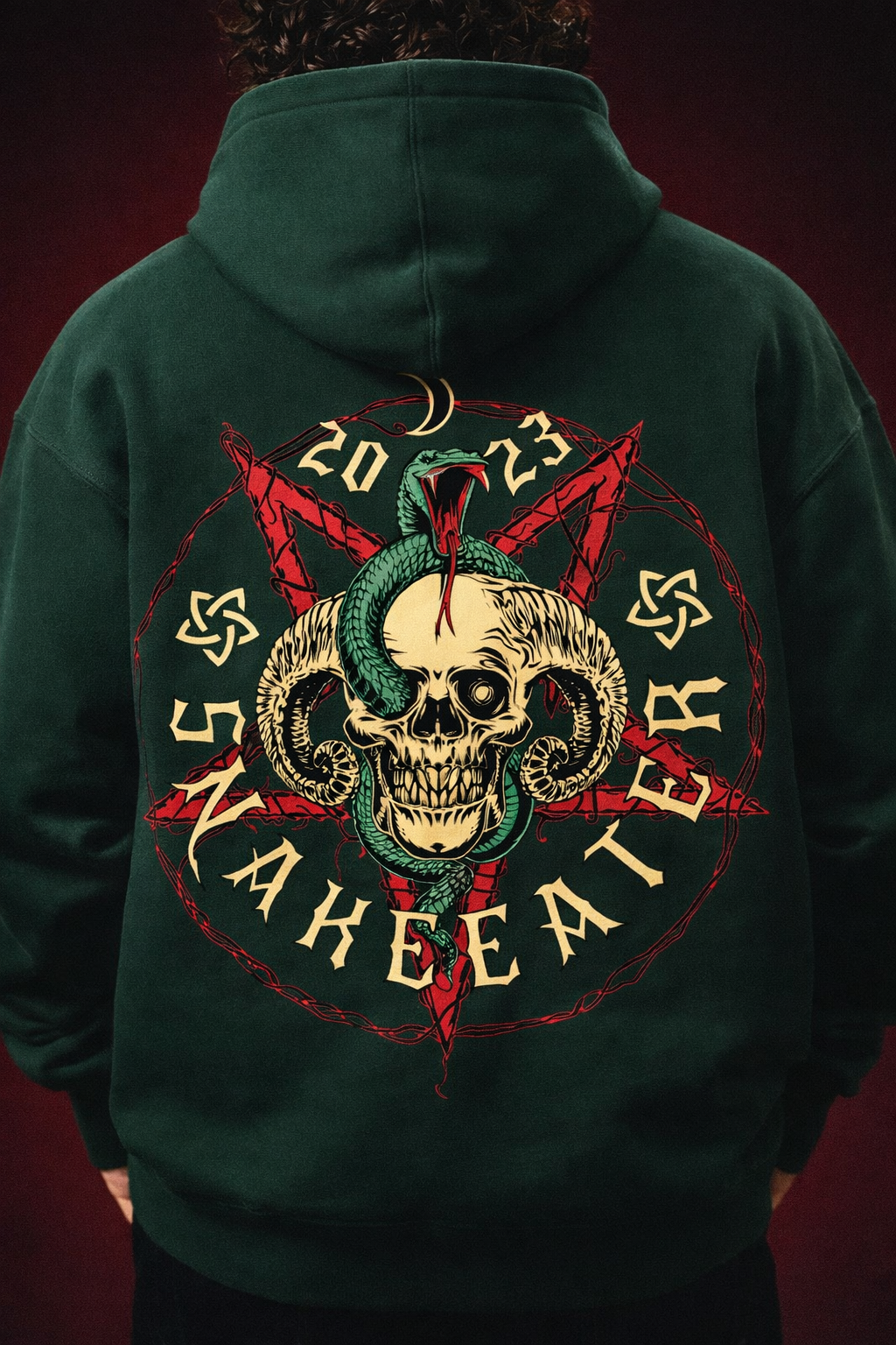 Snakeeater | Bottle Green Oversized Hoodie