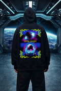 Space Explorer | Black Oversized Hoodie 350 GSM