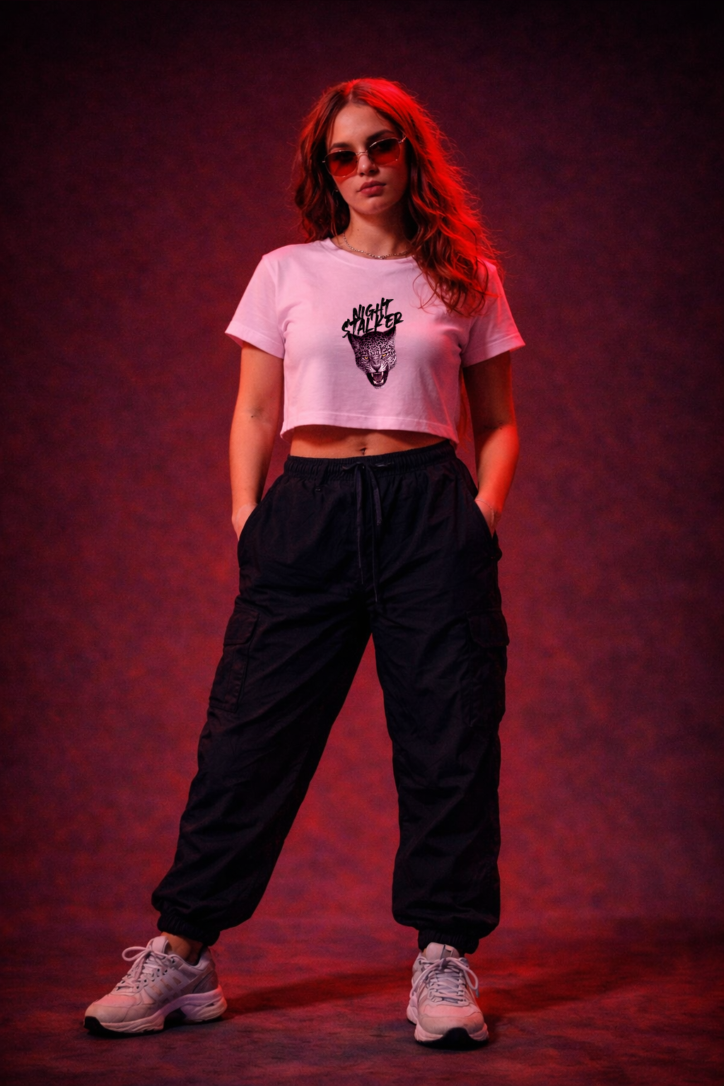 NIGHT STALKER™ Light Pink Baby Tee