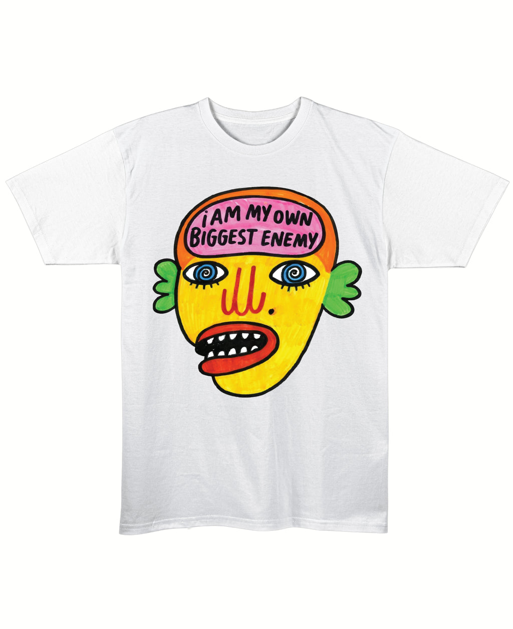 White Regular Fit T-shirt Front Design