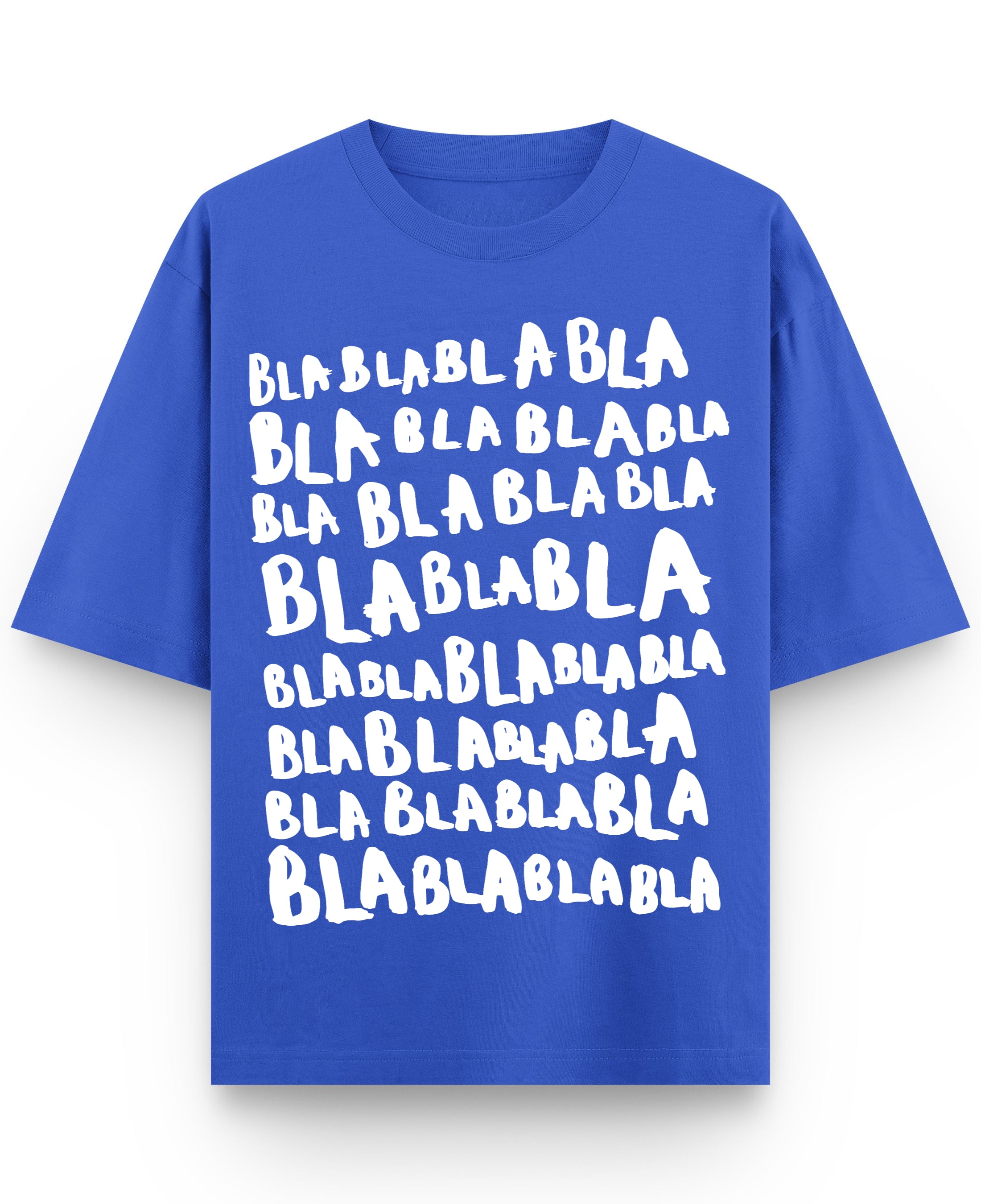 Royal Blue Oversized T-Shirt Front Design