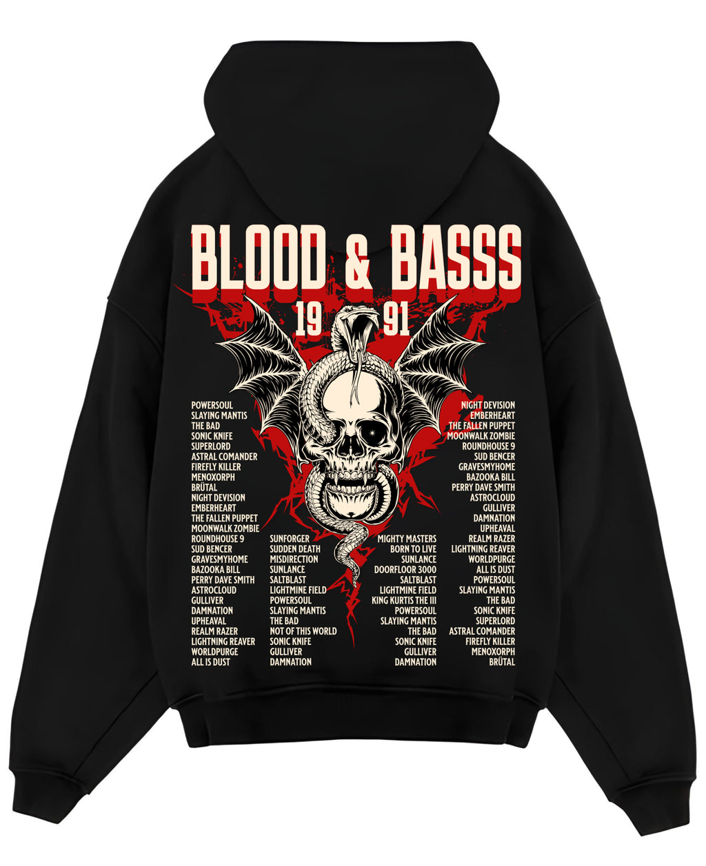 Black Oversized Hoodie Back Design