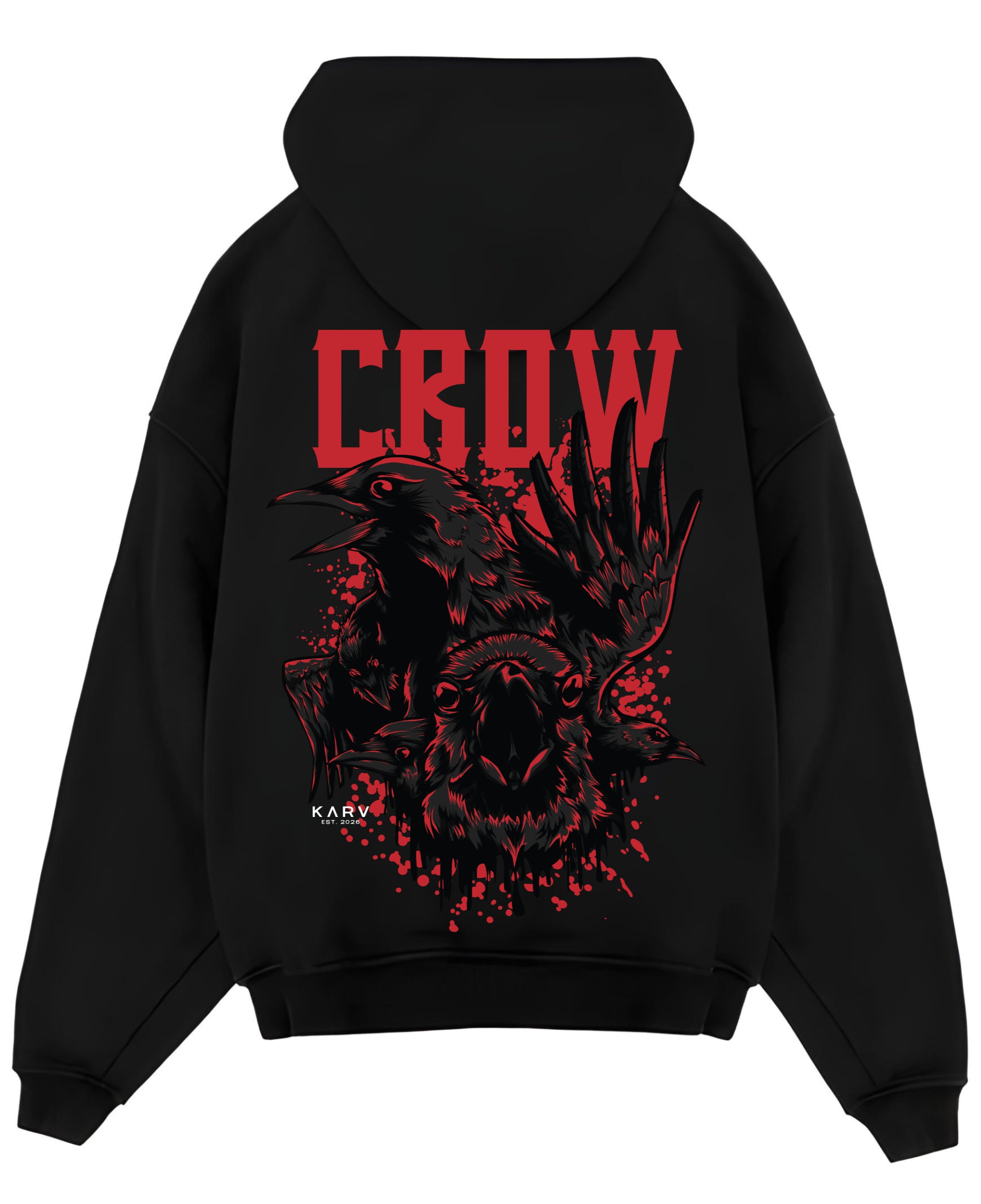 Black Oversized Hoodie Back Design