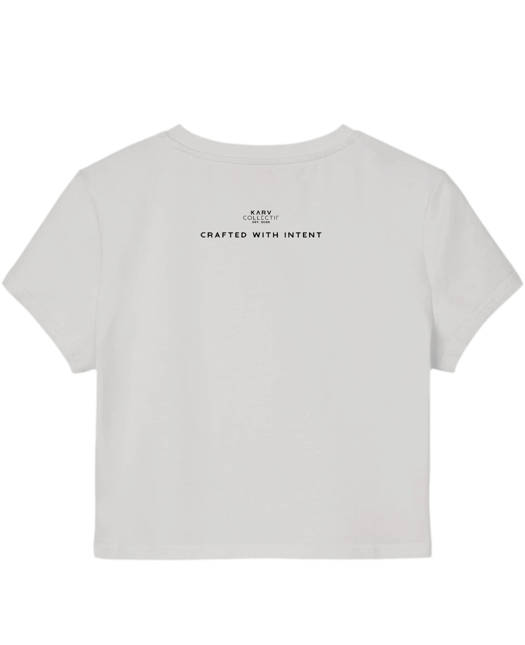 White Baby Tee Back Design