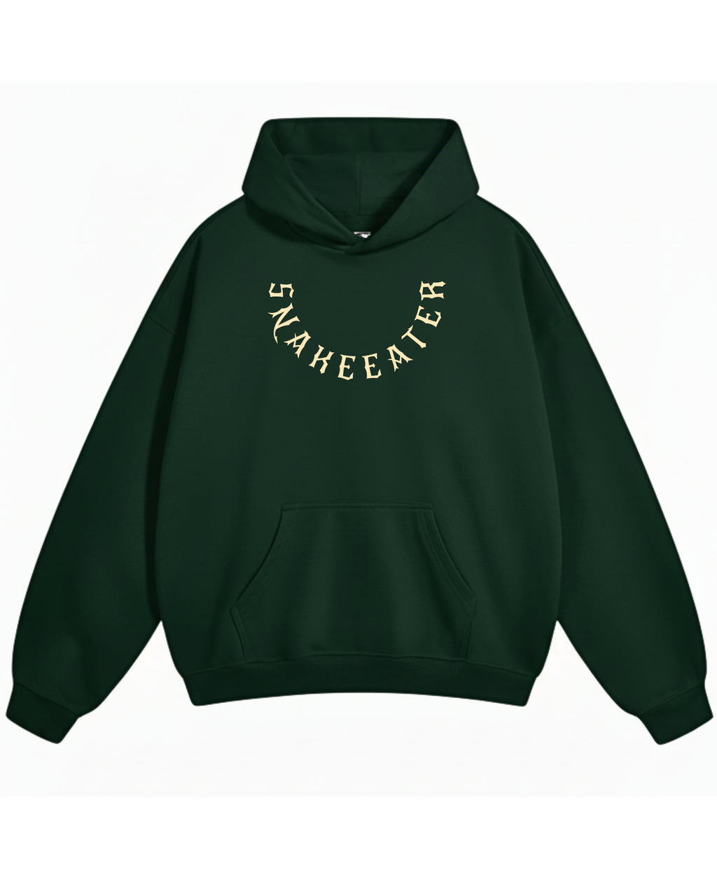 Bottle Green Oversized Hoodie Front Design