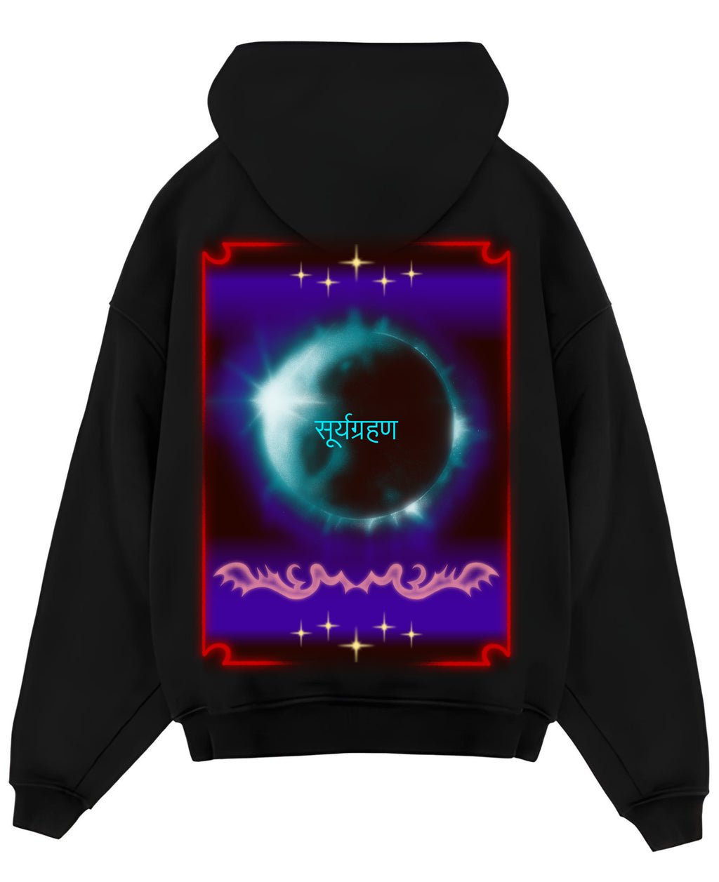 Black Oversized Hoodie Back Design