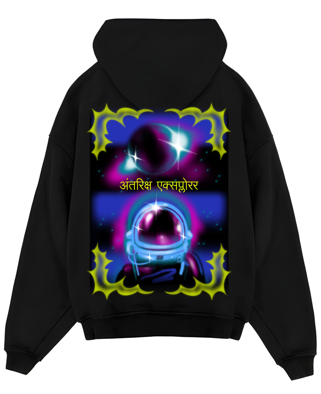 Black Oversized Hoodie Back Design