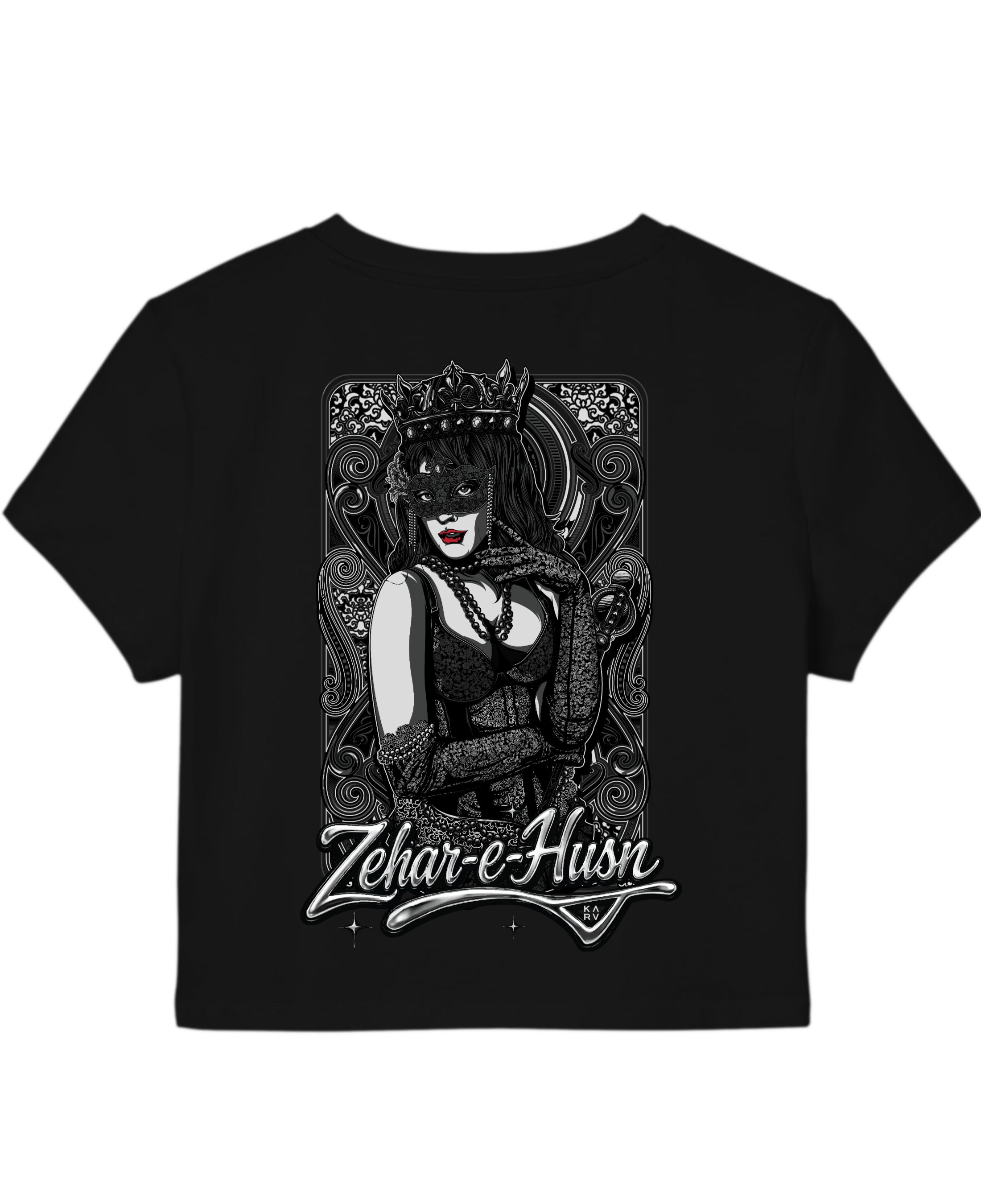 Black Baby Tee Back Design